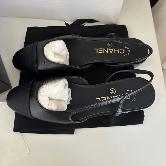 Chanel Slingback Patent calfskin leather flats 36.5 - Picture 7 of 9